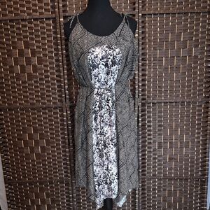 Maeve Asymmetrical Black and White Dress